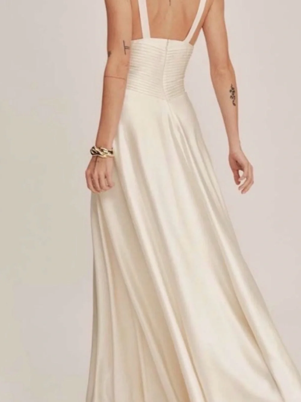 NWT Reformation Arianwen Satin Dress Fior Di Latte 4 Bridal Wedding Gown